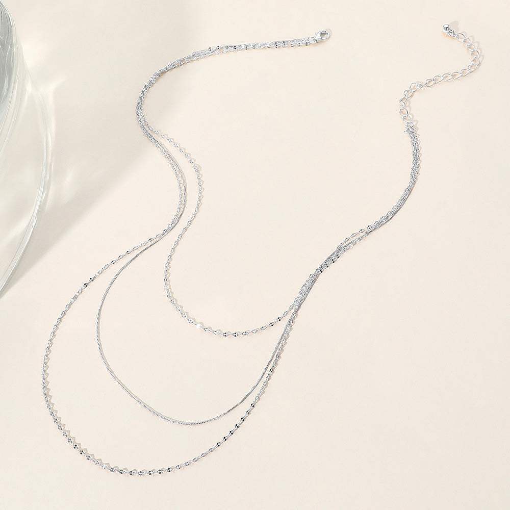 Secret Box_Triple Layered Metal Necklace - Madeline Love - Flyclothing LLC