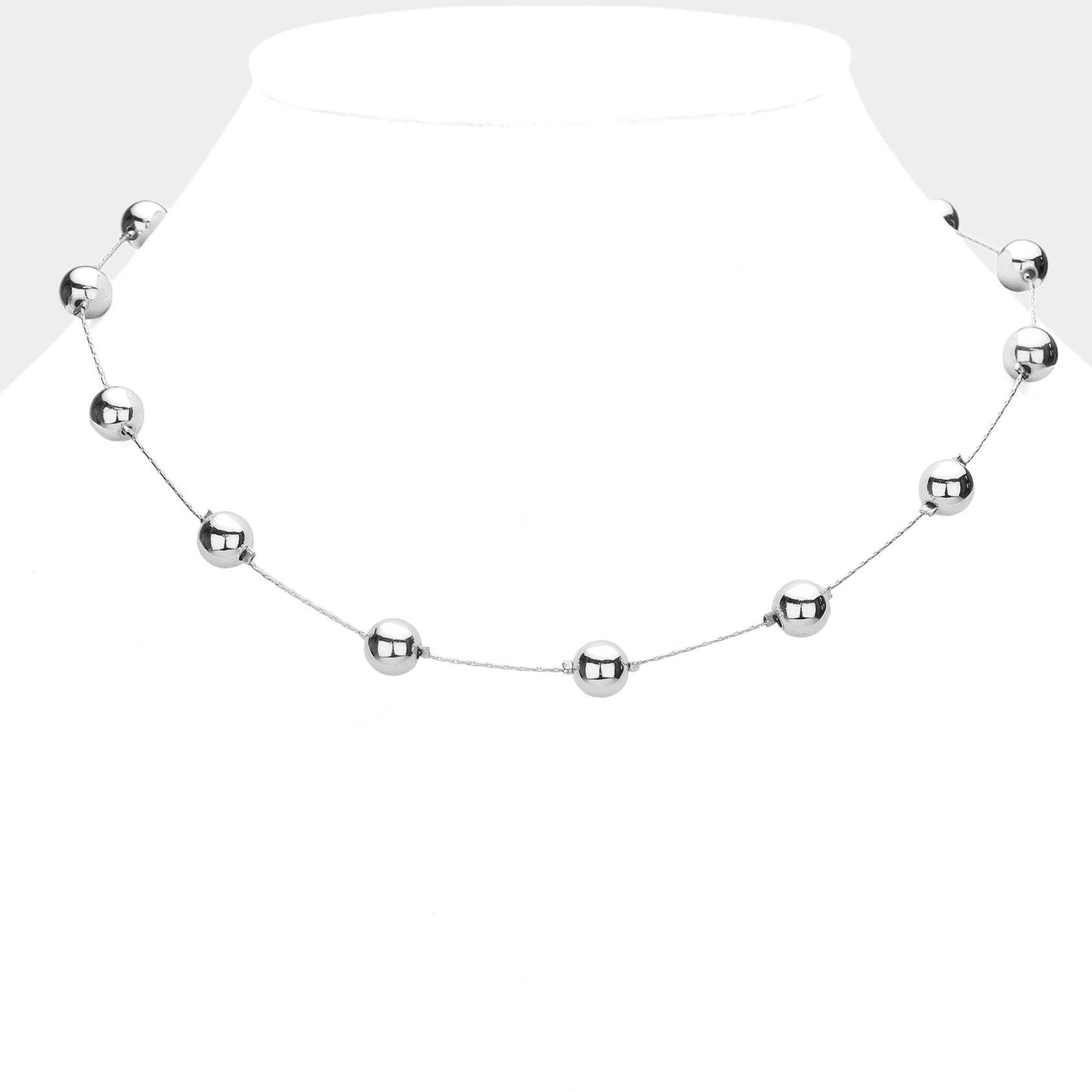 Metal Ball Station Necklace - Madeline Love - Flyclothing LLC