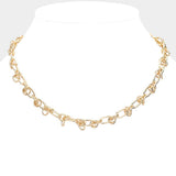 SECRET BOX_Brass Abstract Chain Necklace - Madeline Love - Flyclothing LLC