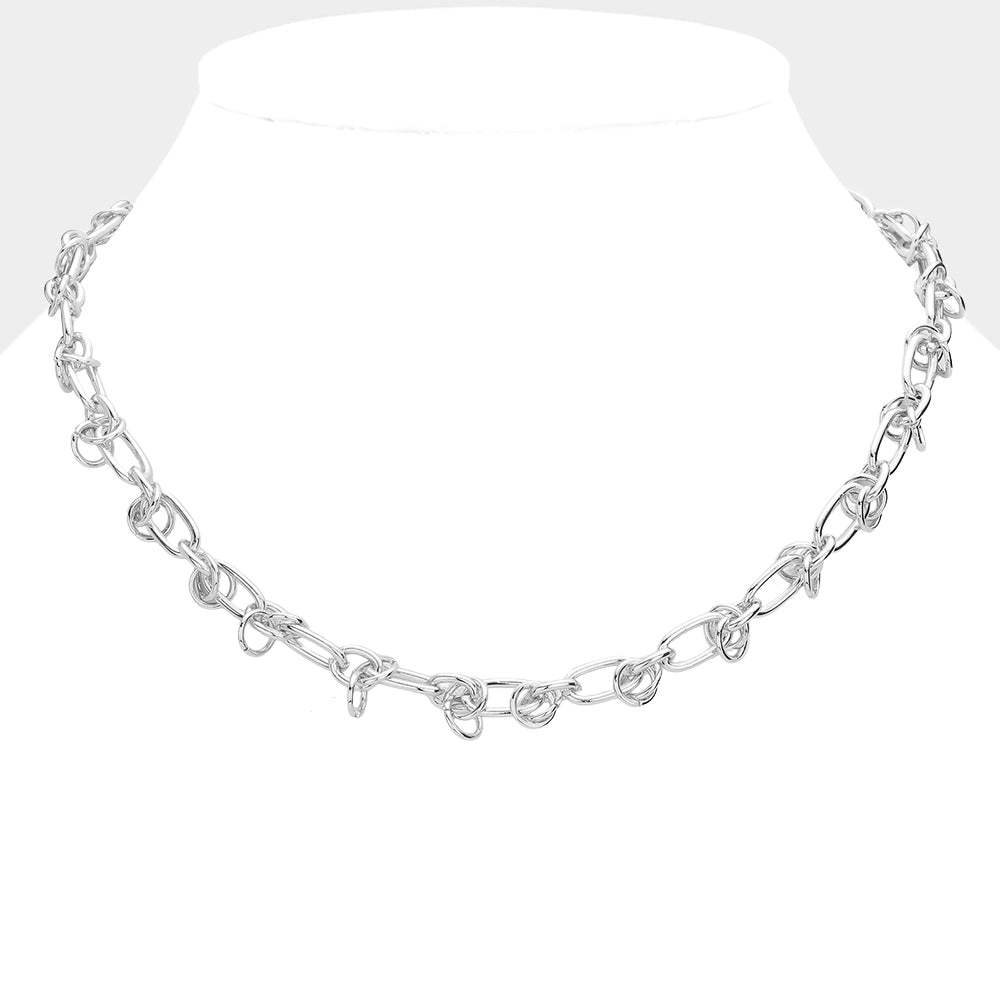 SECRET BOX_Brass Abstract Chain Necklace - Madeline Love - Flyclothing LLC