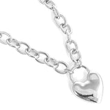 Metal Heart Lock Pendant Necklace - Madeline Love - Flyclothing LLC