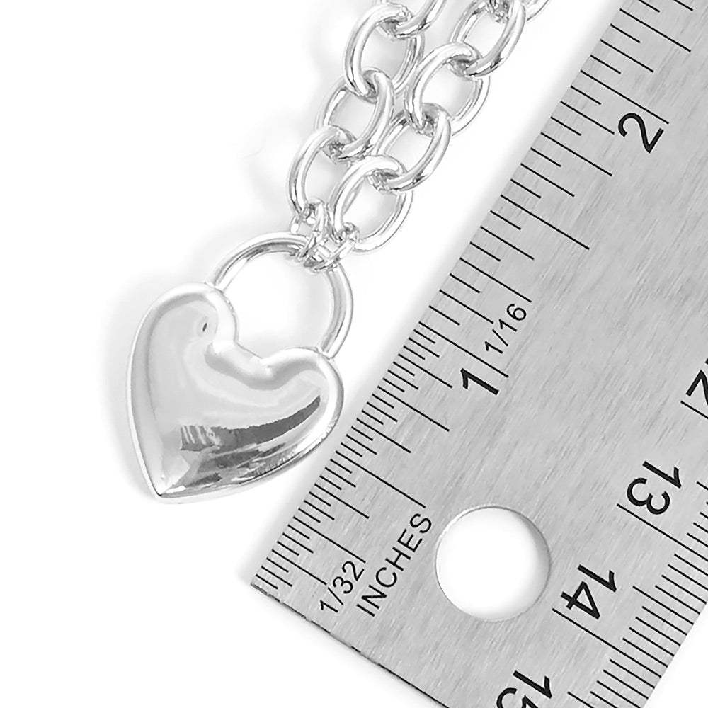 Metal Heart Lock Pendant Necklace - Madeline Love - Flyclothing LLC