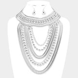 Draped Metal Statement Necklace - Madeline Love - Flyclothing LLC