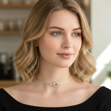 Minimal Metal Hook Choker Necklace - Madeline Love - Flyclothing LLC