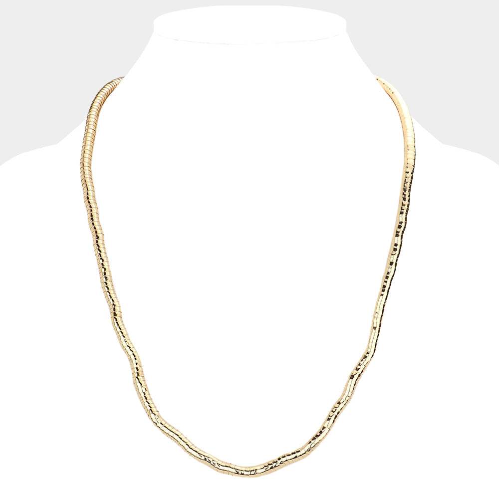18Inch Gooseneck Metal Necklace - Madeline Love - Flyclothing LLC