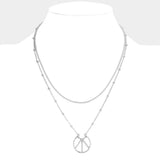 Peace Pendant Double Layered Necklace - Madeline Love - Flyclothing LLC