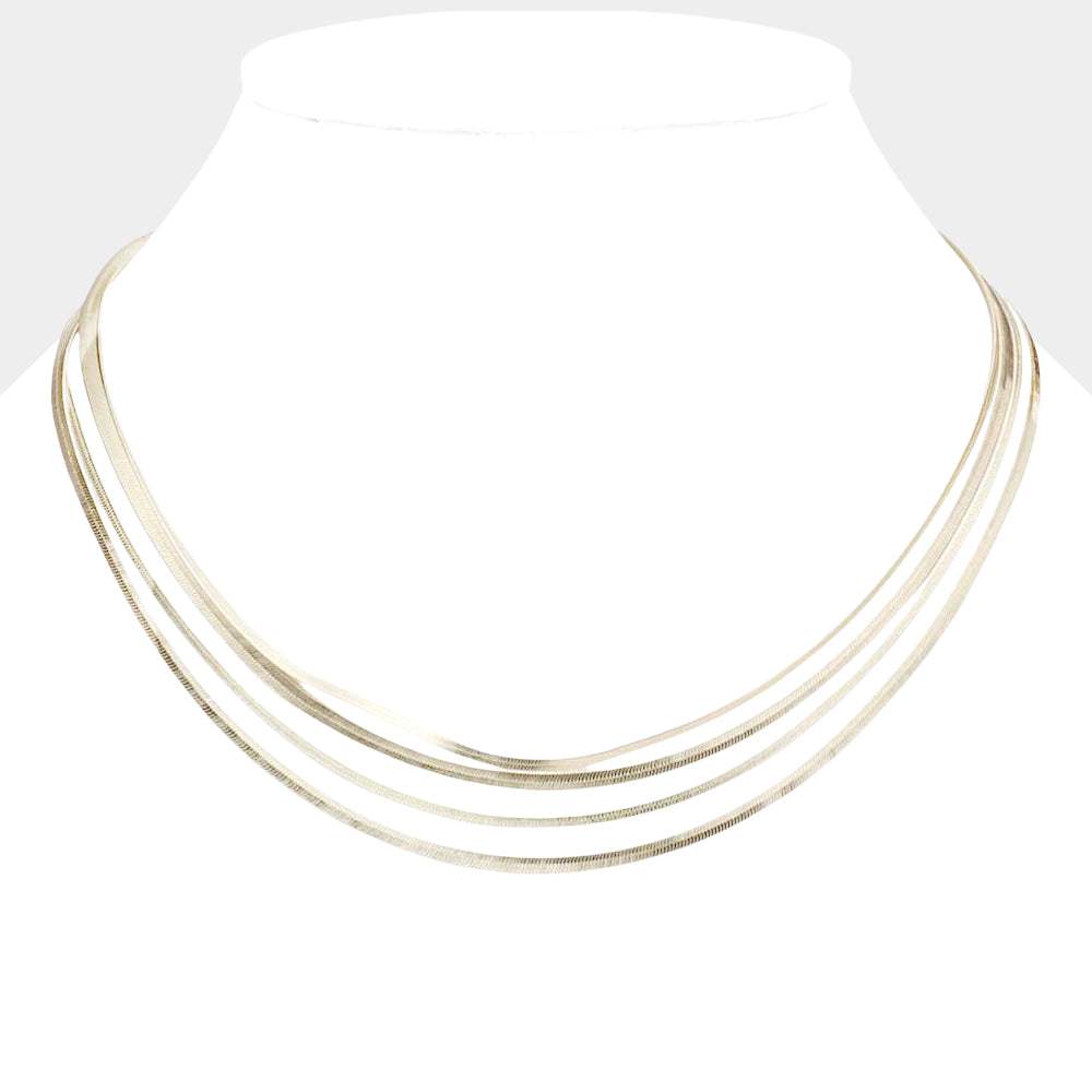 3PCS - Metal Snake Chain Necklaces - Madeline Love - Flyclothing LLC