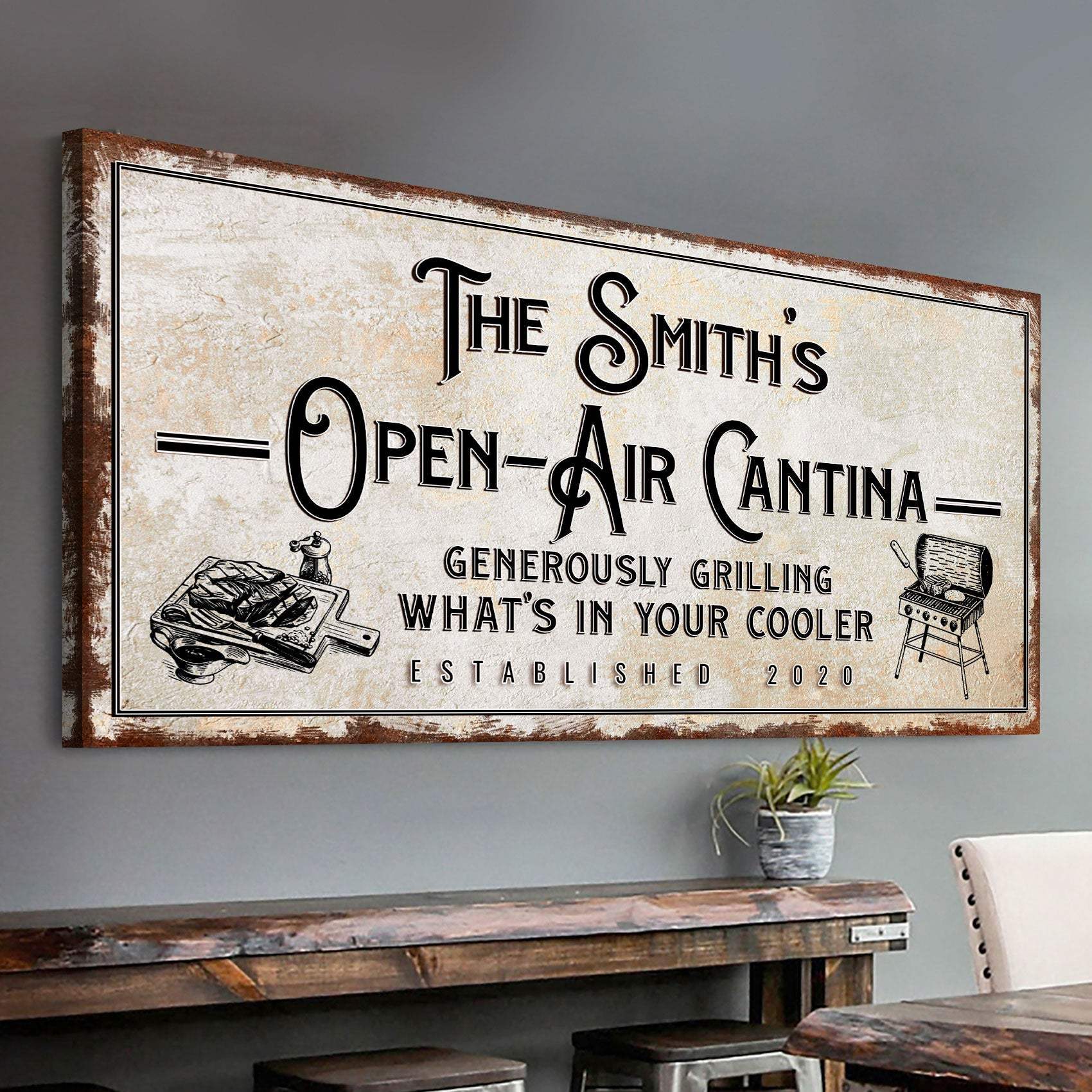 Family Open Air Cantina Sign - Tailored Canvases - Flyclothing LLC