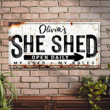 Personalized She Shed Sign XII - Tailored Canvases - Flyclothing LLC