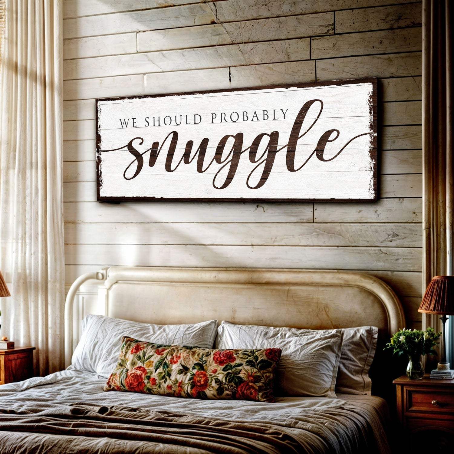 We Should Probably Snuggle Sign - Tailored Canvases - Flyclothing LLC