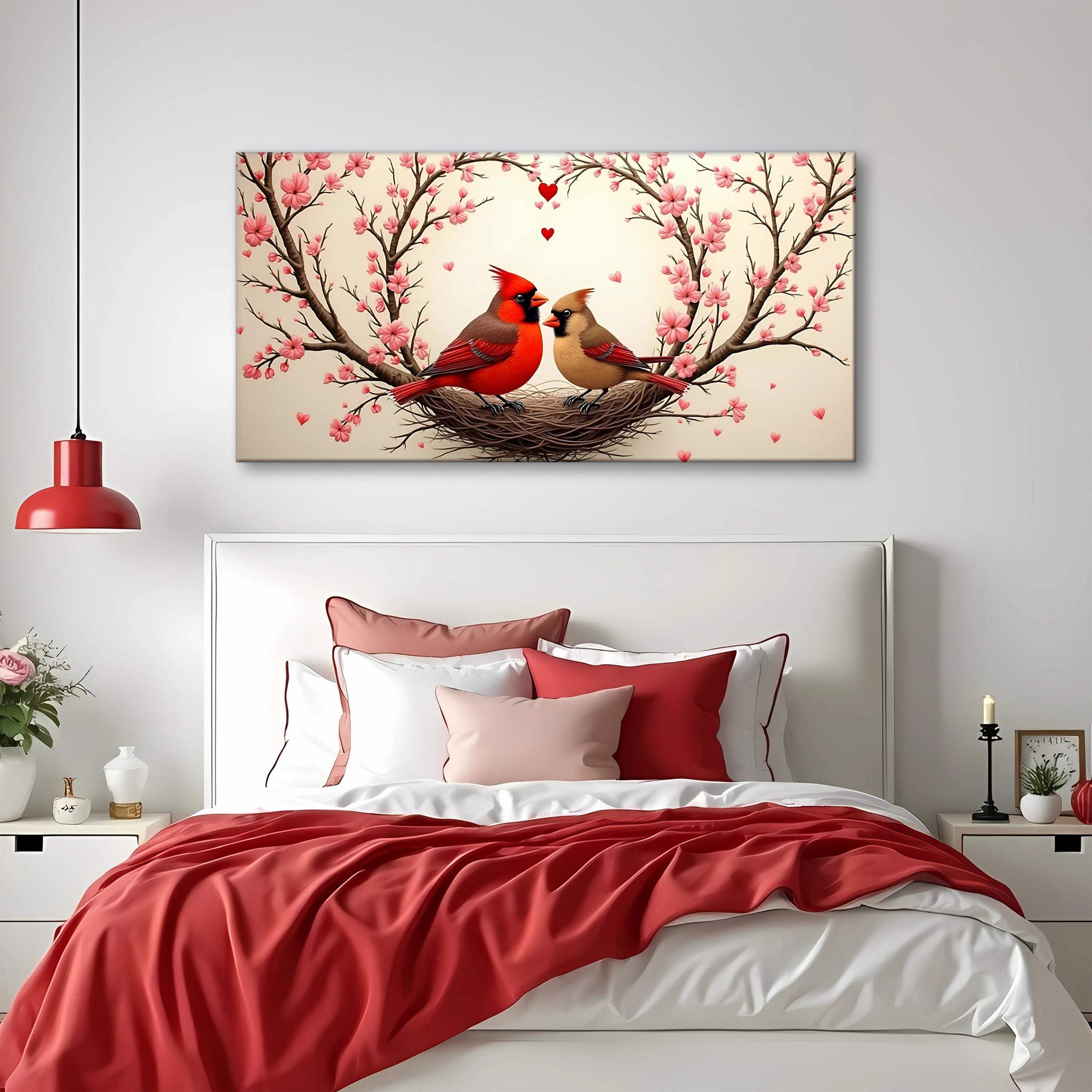 3D Cardinals Wall Art II - Tailored Canvases - Flyclothing LLC