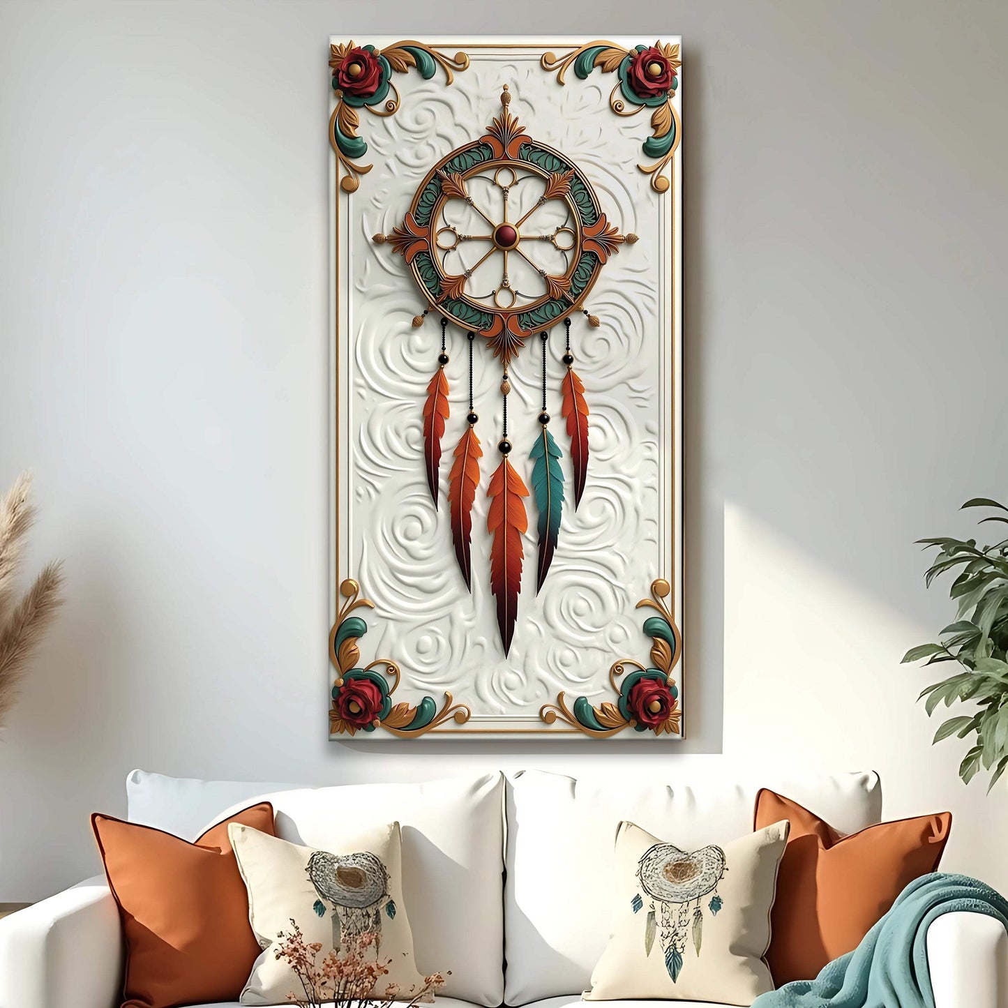 3D Whispering Feathers Wall Art III - Tailored Canvases - Flyclothing LLC