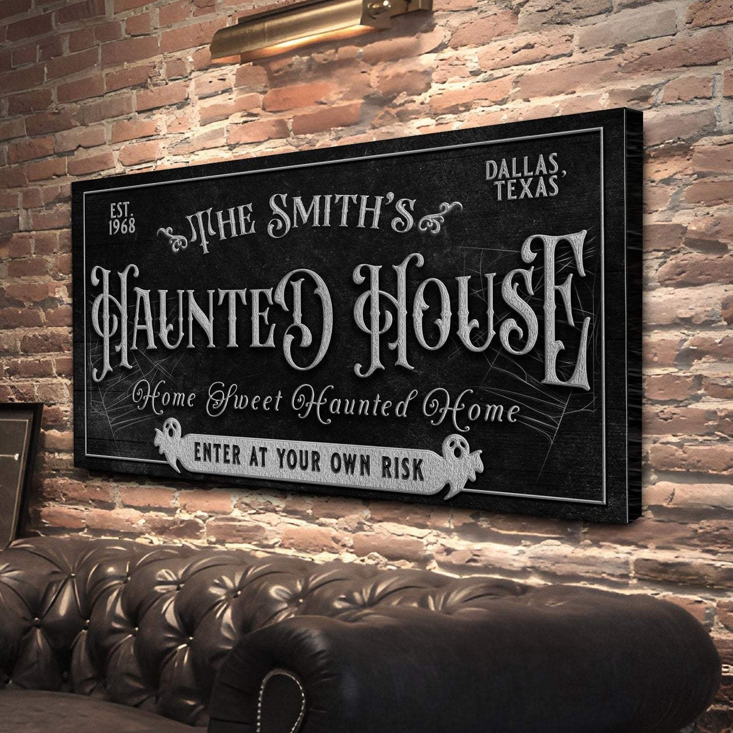 Personalized Haunted House Sign II - Tailored Canvases - Flyclothing LLC