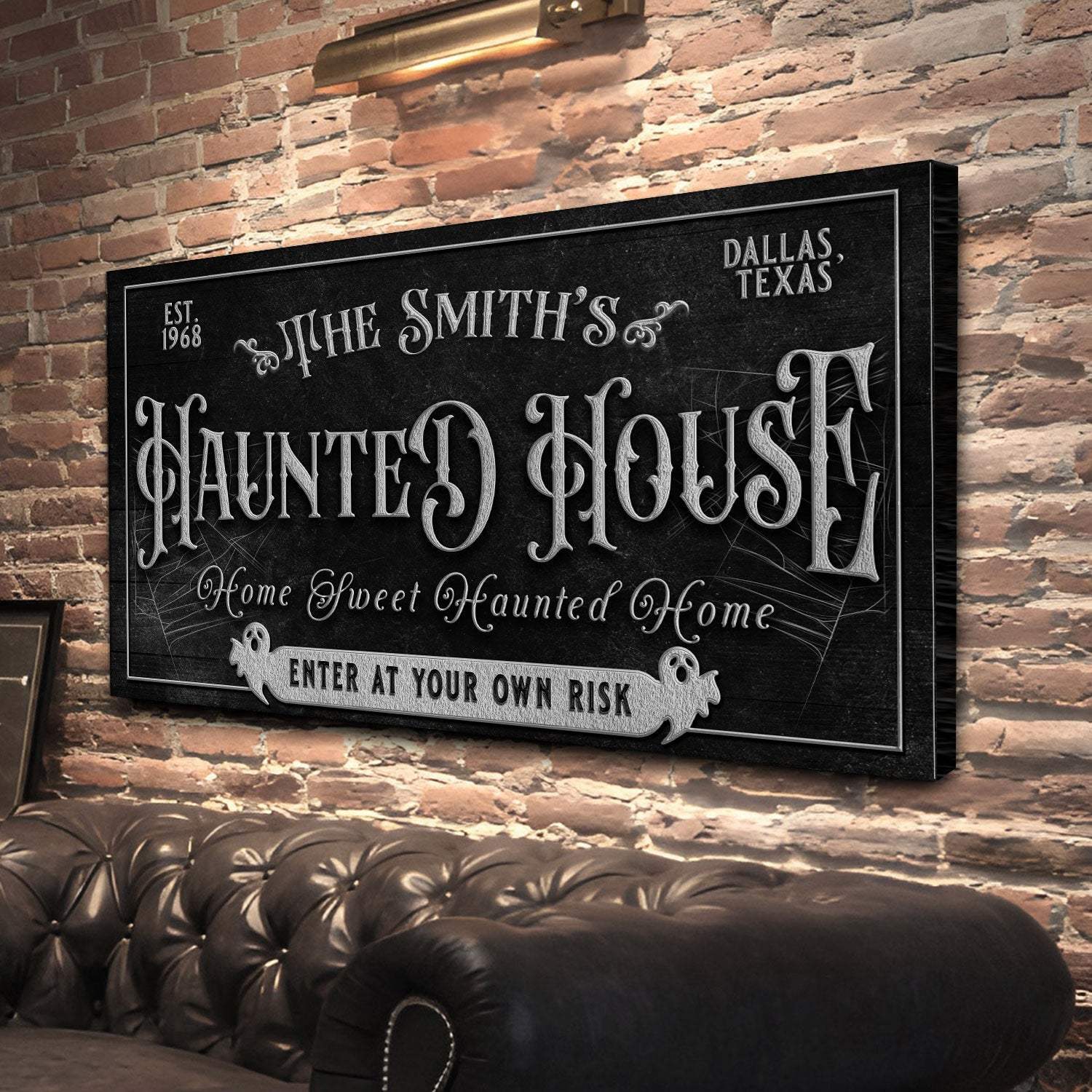 Personalized Haunted House Sign II - Tailored Canvases - Flyclothing LLC