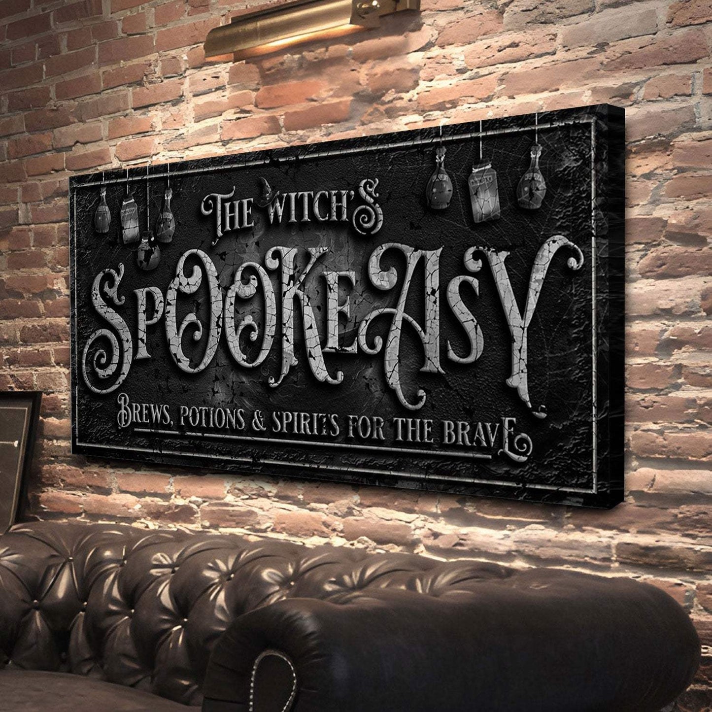 The Witch's Speakeasy Bar Halloween Sign - Tailored Canvases - Flyclothing LLC