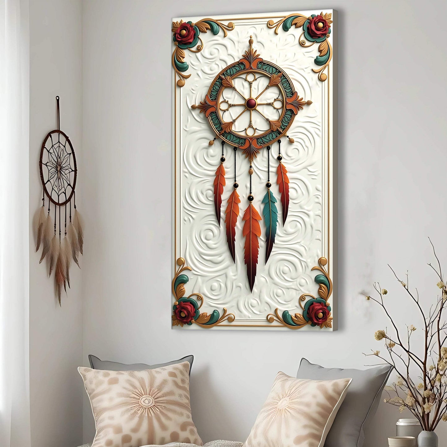 3D Whispering Feathers Wall Art III - Tailored Canvases - Flyclothing LLC