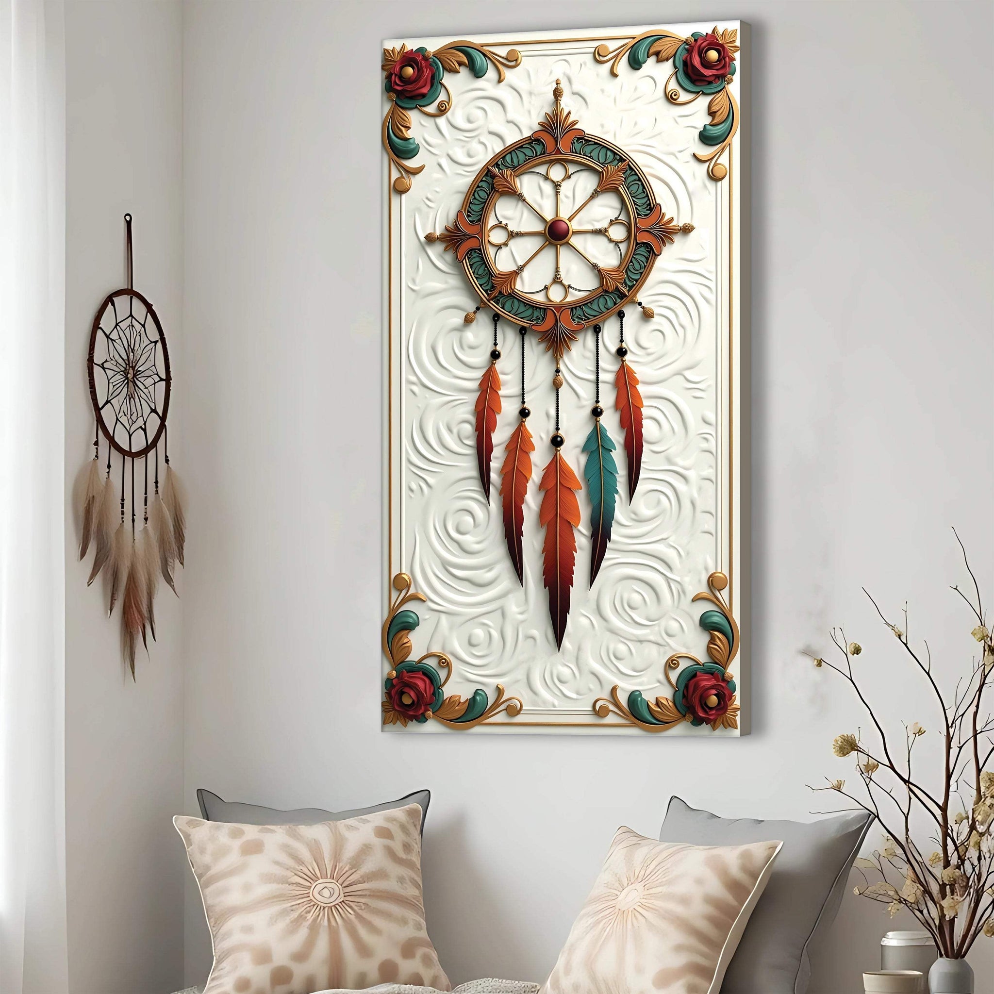 3D Whispering Feathers Wall Art III - Tailored Canvases - Flyclothing LLC