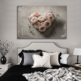 Floral Heart Wall Art - Tailored Canvases - Flyclothing LLC