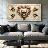 3D Vintage Skull Wall Art - Tailored Canvases - Flyclothing LLC