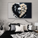 Skull and Flowers Wall Art XIII - Tailored Canvases - Flyclothing LLC