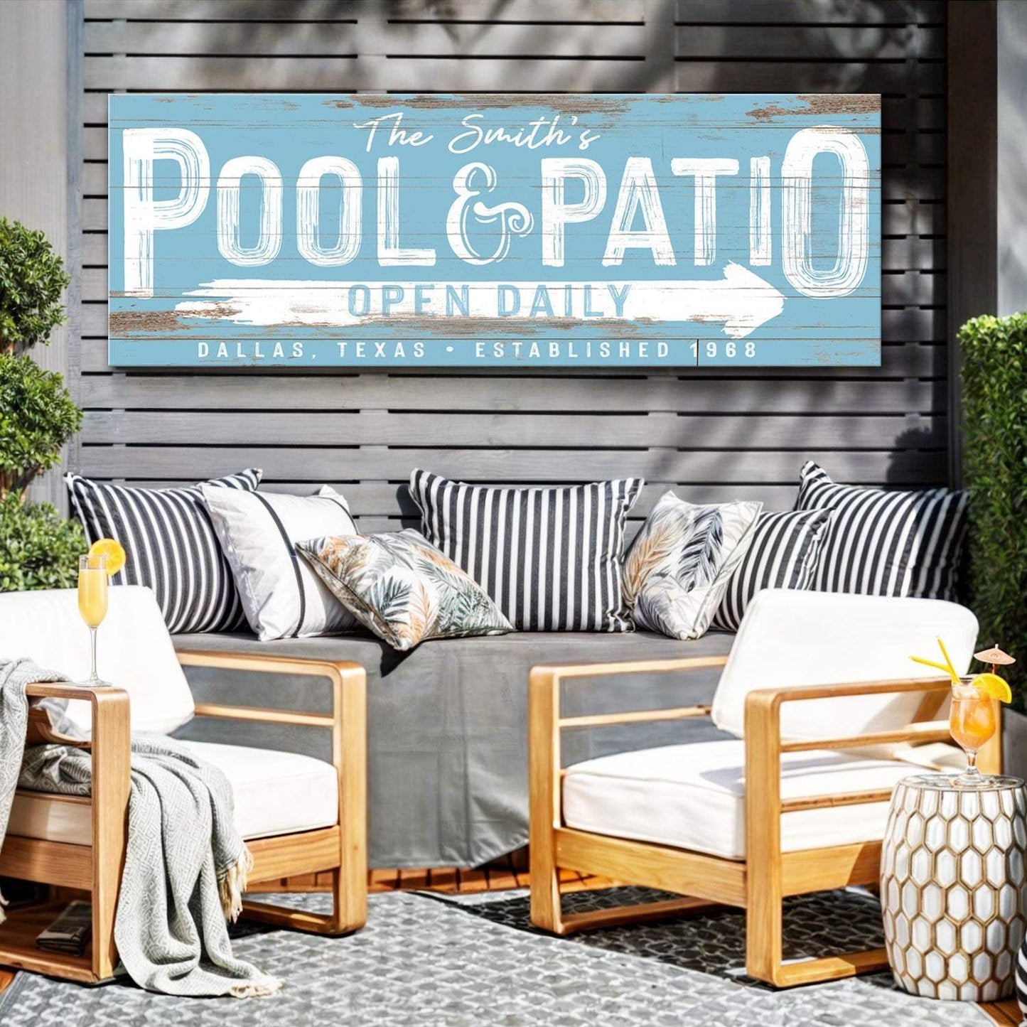 Personalized Pool And Patio Sign V - Tailored Canvases - Flyclothing LLC