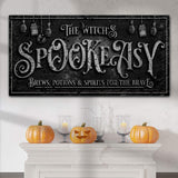 The Witch's Speakeasy Bar Halloween Sign - Tailored Canvases - Flyclothing LLC