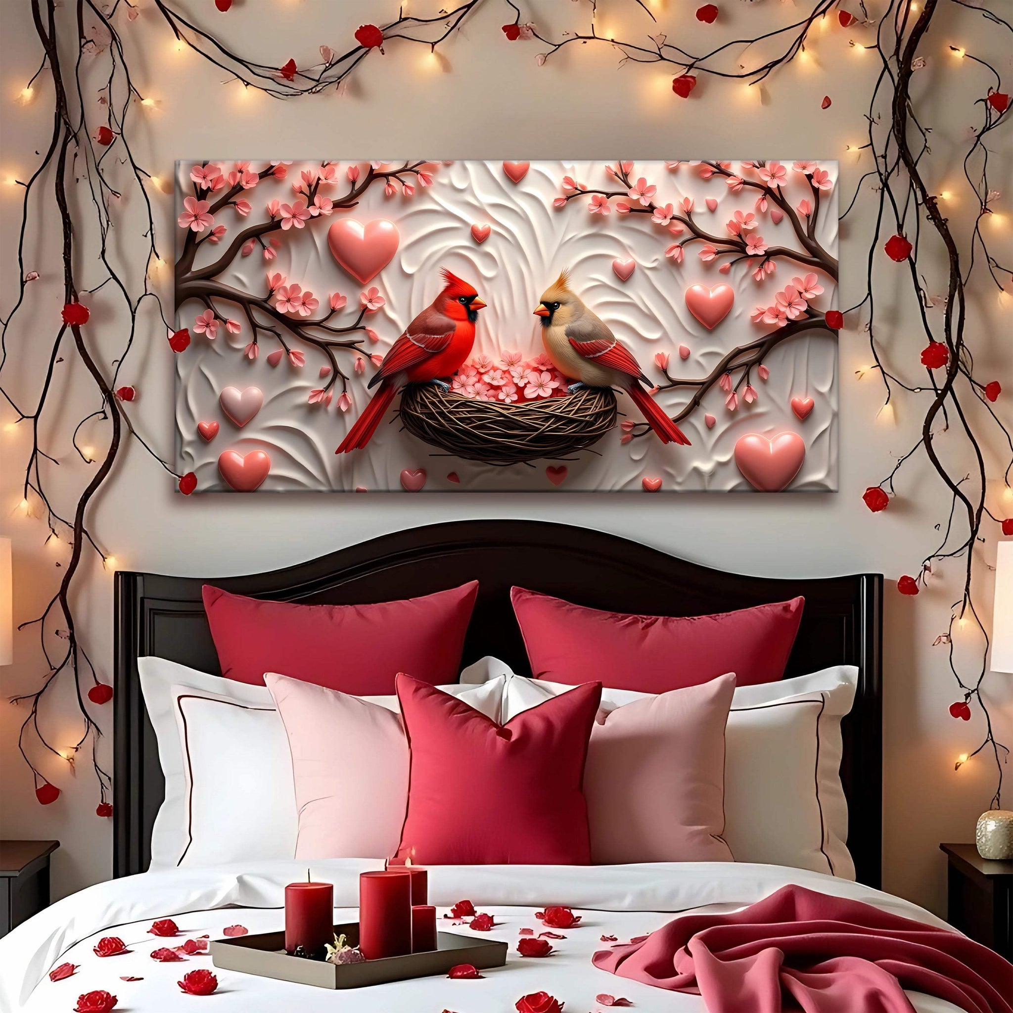 3D Cardinals Wall Art IV - Tailored Canvases - Flyclothing LLC