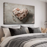 Floral Heart Wall Art - Tailored Canvases - Flyclothing LLC