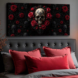 3D Rose and Skull Wall Art III - Tailored Canvases - Flyclothing LLC