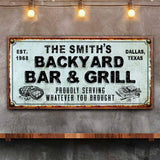 Backyard Bar & Grill Sign XXIV - Tailored Canvases - Flyclothing LLC