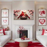 3D Cardinals Wall Art VI - Tailored Canvases - Flyclothing LLC