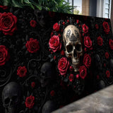 3D Rose and Skull Wall Art III - Tailored Canvases - Flyclothing LLC