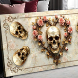 3D Vintage Skull Wall Art - Tailored Canvases - Flyclothing LLC