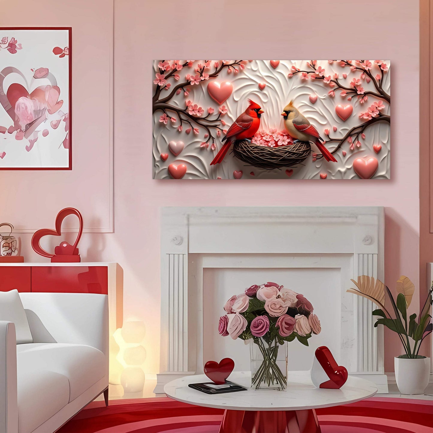 3D Cardinals Wall Art IV - Tailored Canvases - Flyclothing LLC