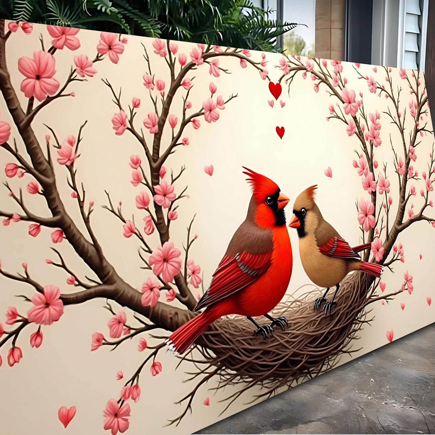 3D Cardinals Wall Art II - Tailored Canvases - Flyclothing LLC