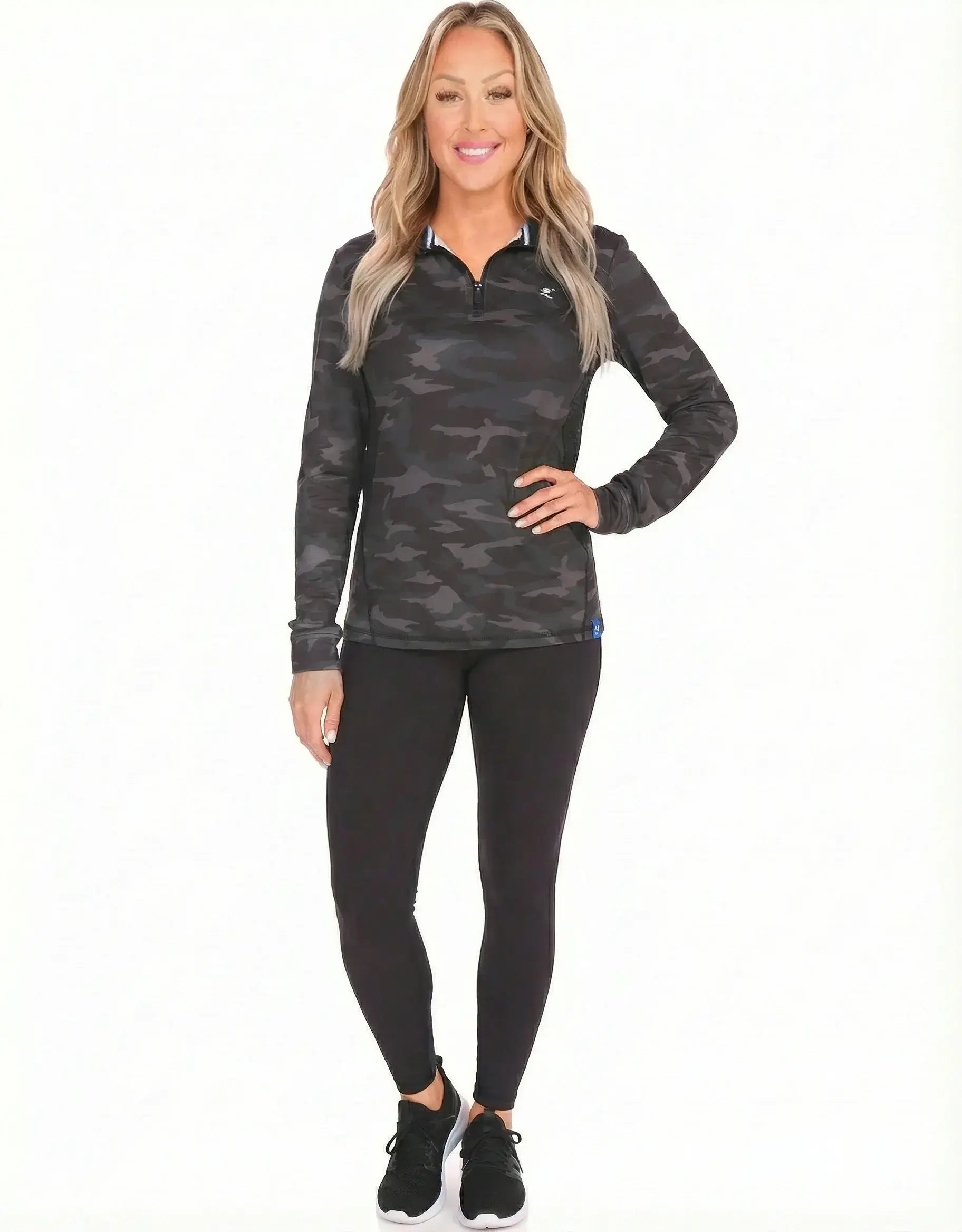 Women's Camo Monterey Quarter Zip - White Water Life - Flyclothing LLC
