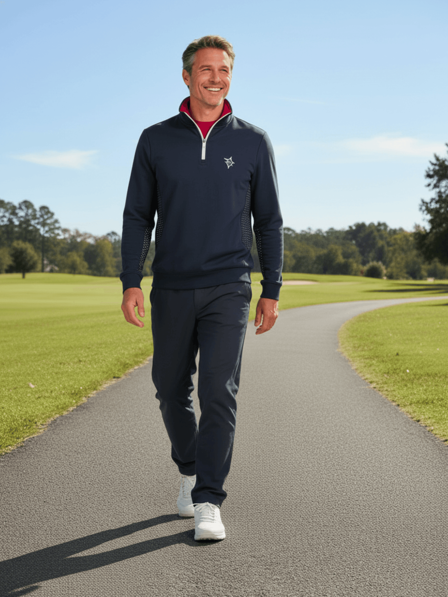 Monterey Performance Quarter Zip - White Water Life - Flyclothing LLC