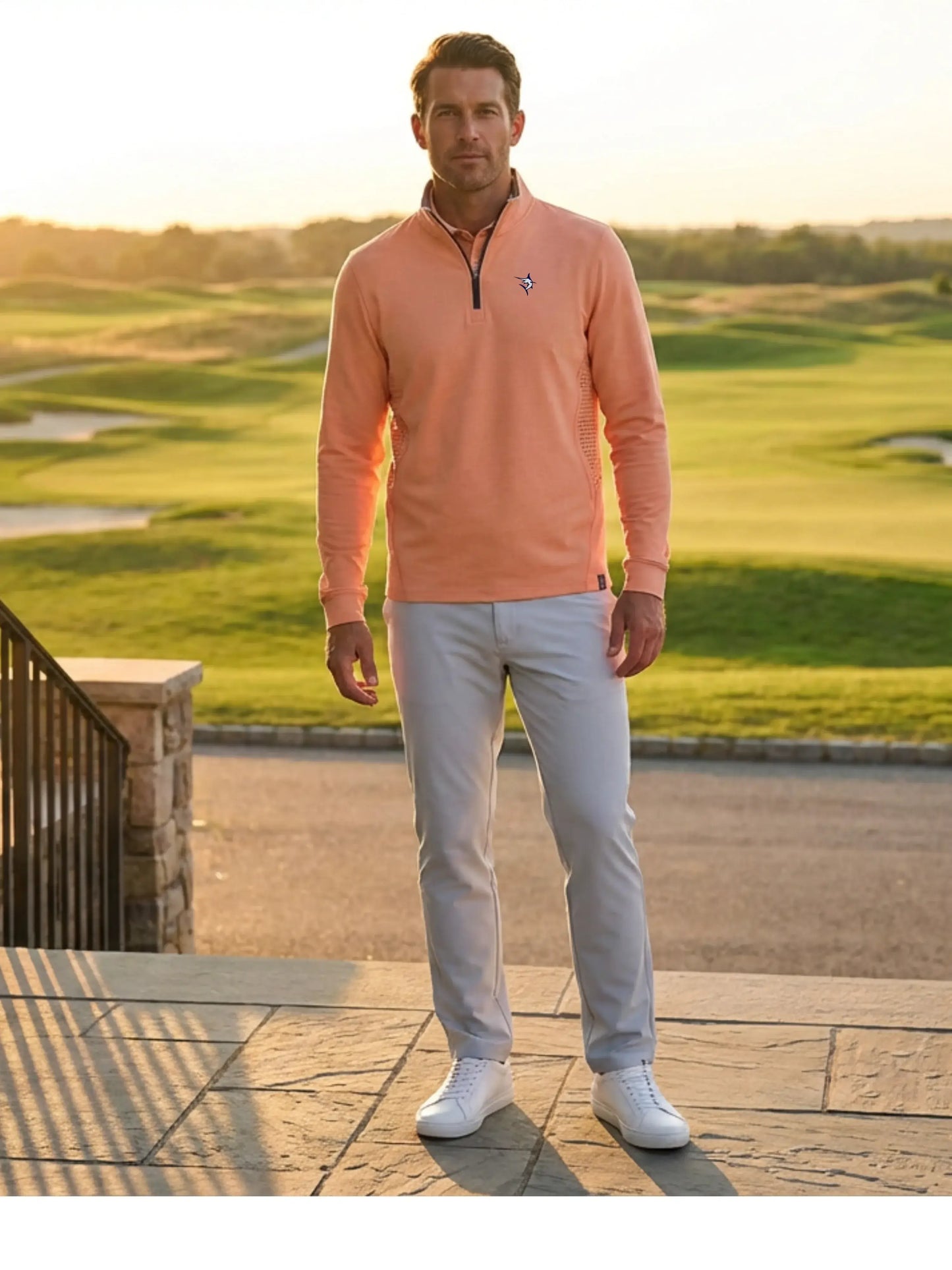 Monterey Performance Quarter Zip - White Water Life - Flyclothing LLC