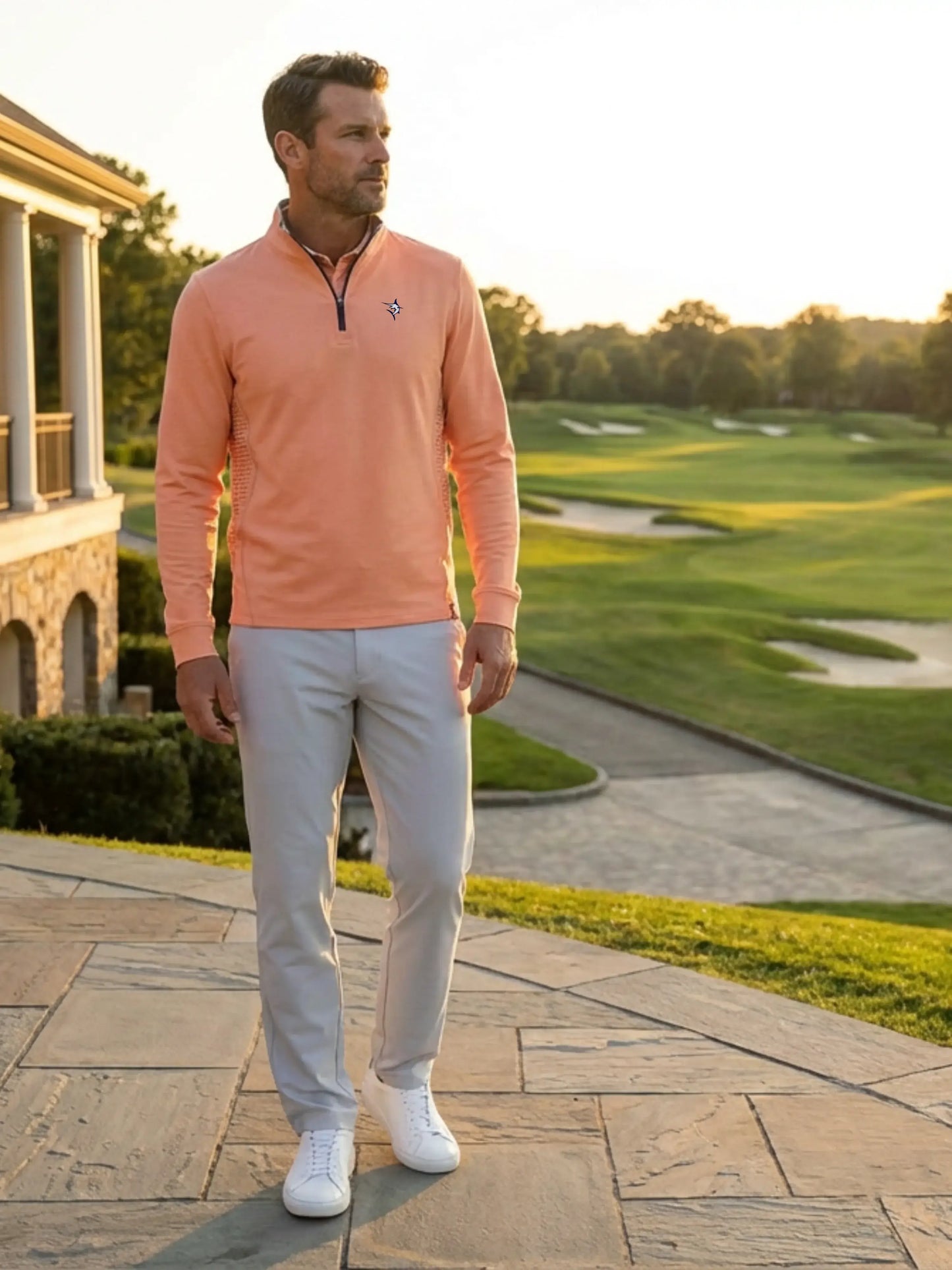 Monterey Performance Quarter Zip - White Water Life - Flyclothing LLC