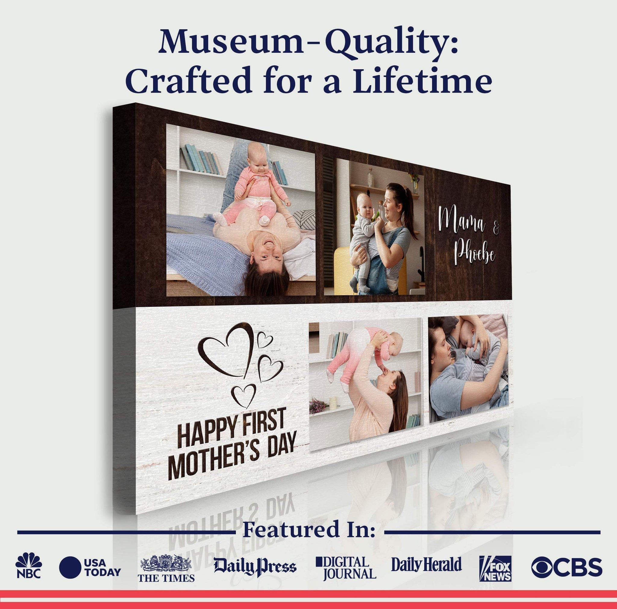 Happy First Mother's Day Sign - Tailored Canvases - Flyclothing LLC