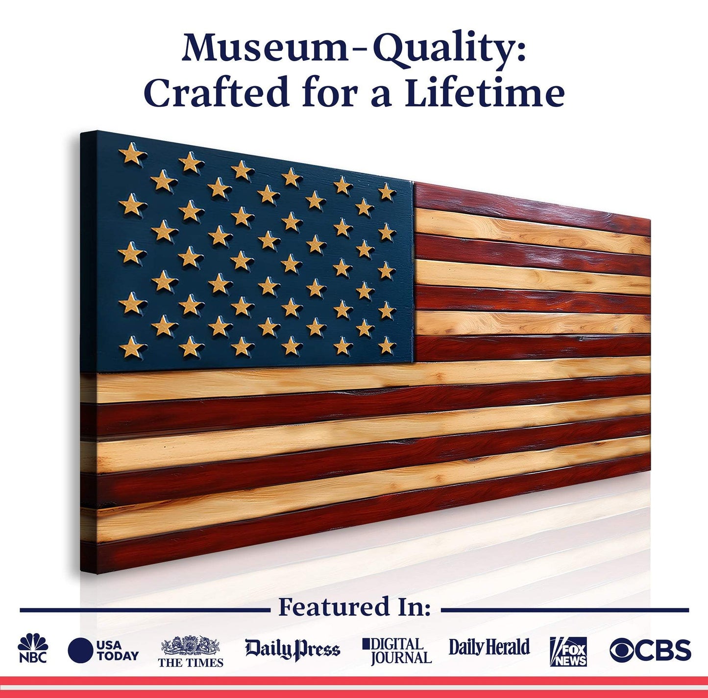 Old Glory American Flag Wall Art II - Tailored Canvases - Flyclothing LLC