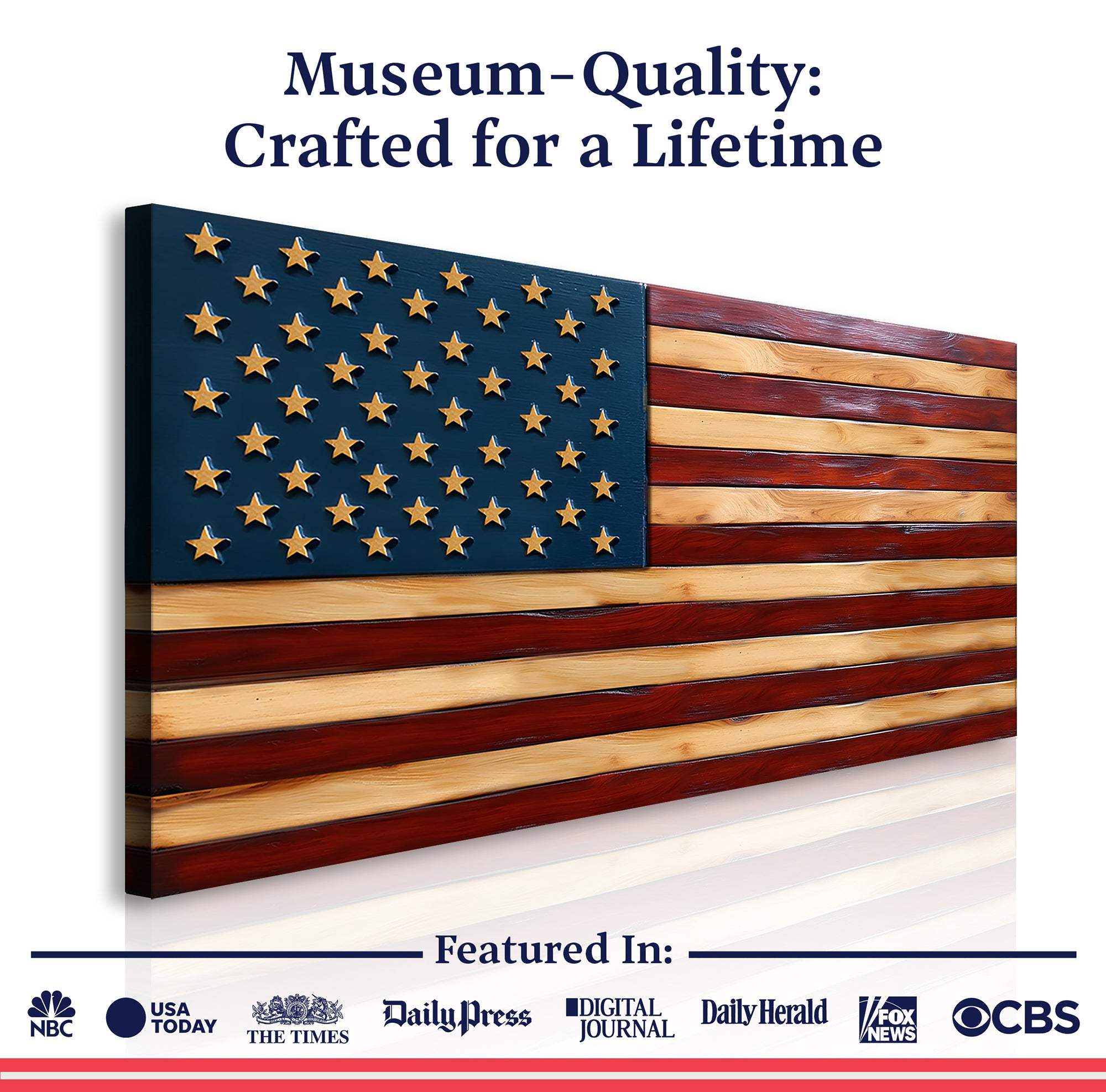 Old Glory American Flag Wall Art II - Tailored Canvases - Flyclothing LLC