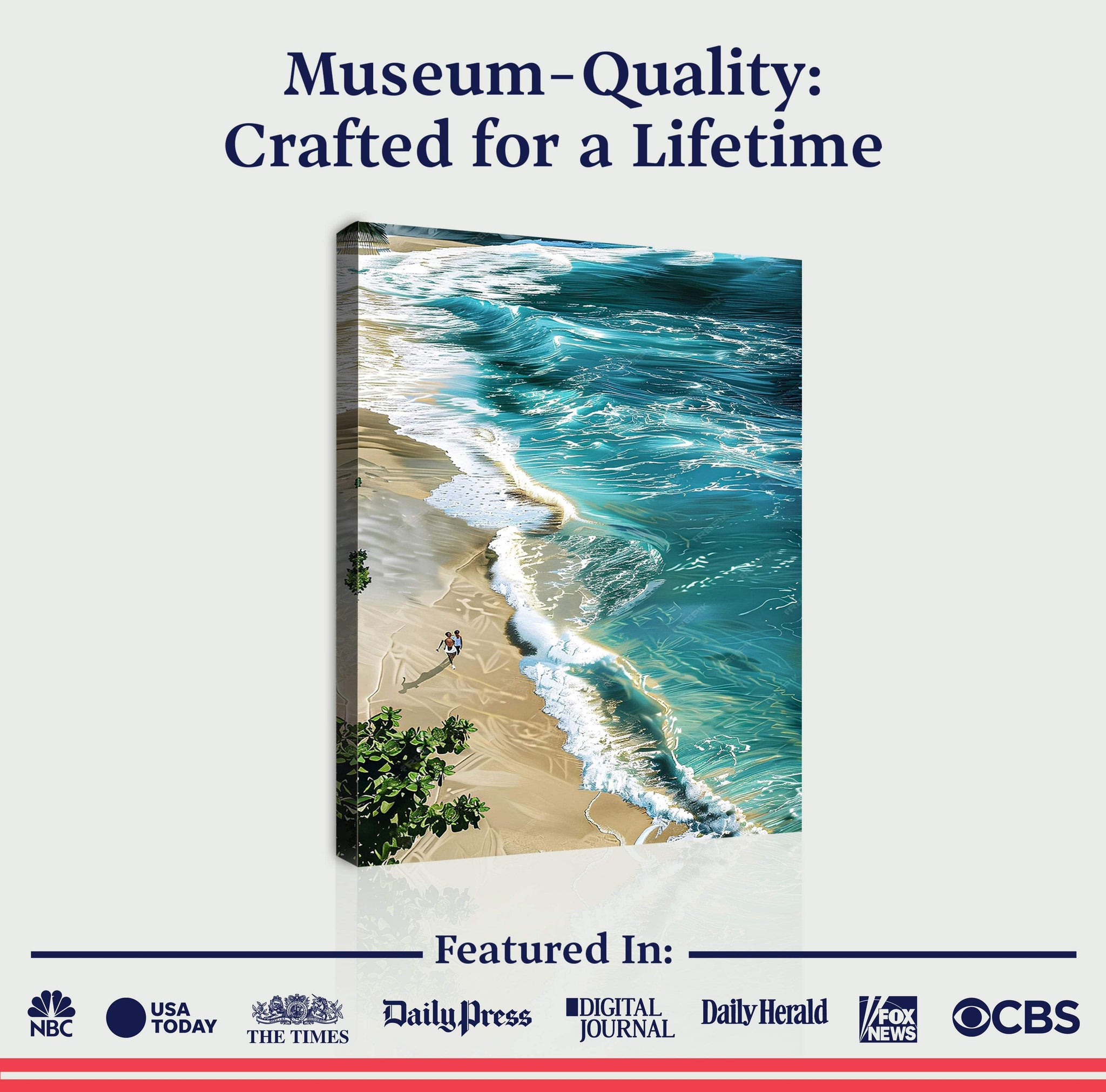 Beachfront Painting Coastal Wall Art II - Tailored Canvases - Flyclothing LLC