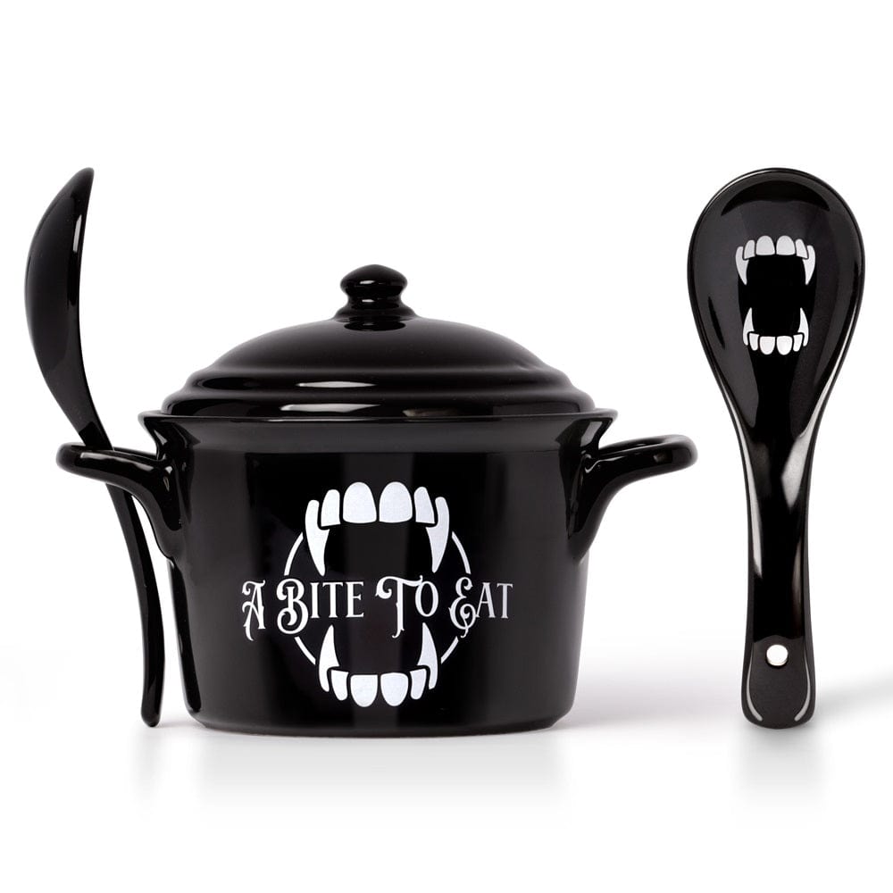 Alchemy Gothic I Bite to Eat Bowl and Spoon Set - Alchemy Gothic