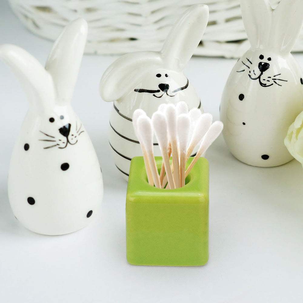 Square Shaped Solid Ceramic Toothbrush Holder / Pen Stand - Madeline Love - Flyclothing LLC