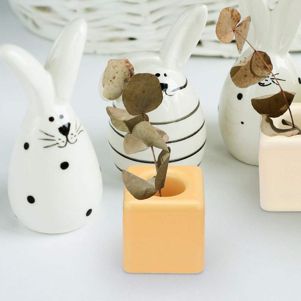 Square Shaped Solid Ceramic Toothbrush Holder / Pen Stand - Madeline Love - Flyclothing LLC