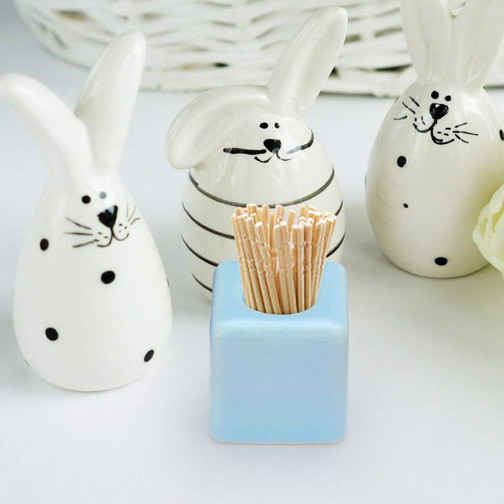 Square Shaped Solid Ceramic Toothbrush Holder / Pen Stand - Madeline Love - Flyclothing LLC