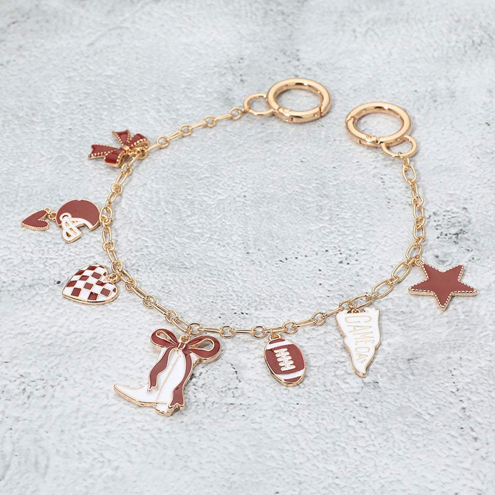 Western Theme Gameday Football Charm Station Bag Charm - Madeline Love - Flyclothing LLC