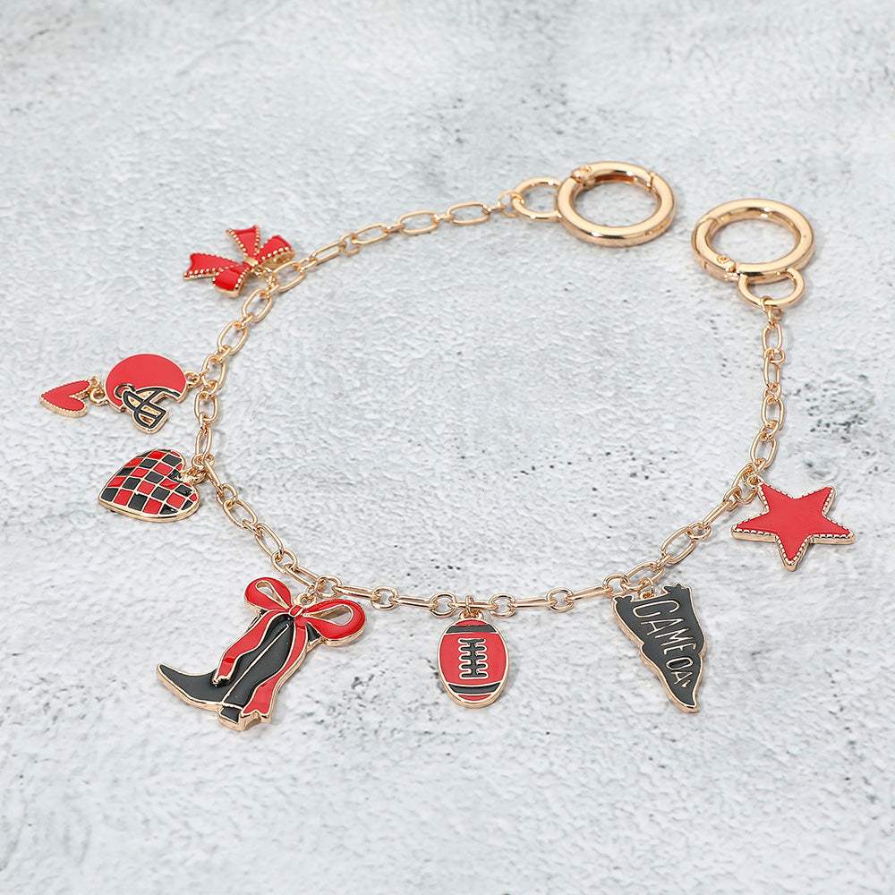 Western Theme Gameday Football Charm Station Bag Charm - Madeline Love - Flyclothing LLC