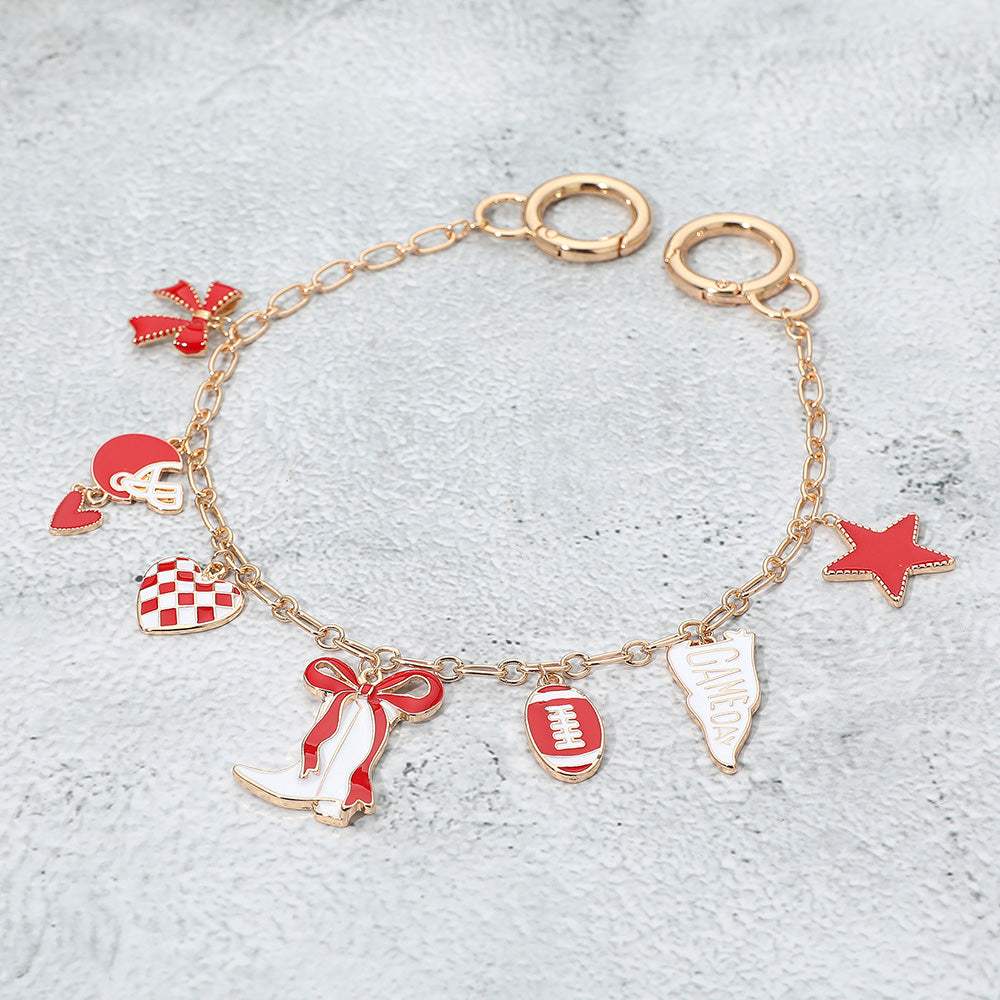 Western Theme Gameday Football Charm Station Bag Charm - Madeline Love - Flyclothing LLC
